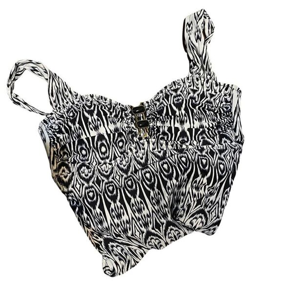 Anne Cole Black and White Swimsuit Full Coverage Size 6 - Picture 3 of 7